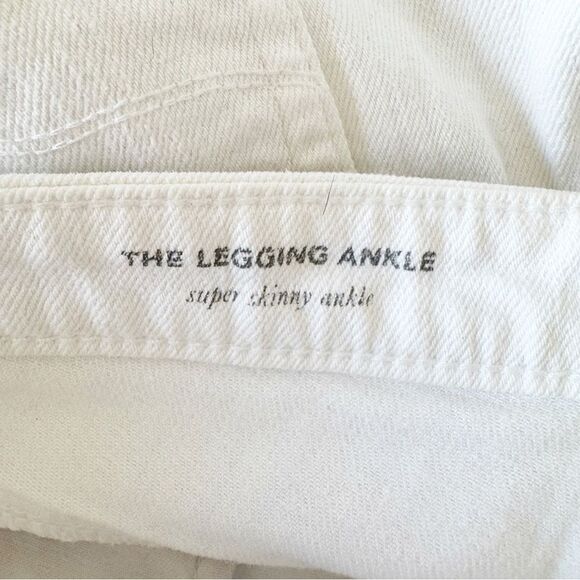 AG Adriano Goldschmied THE LEGGING ANKLE Super Skinny Jeans in White Raw Hem - Picture 14 of 16